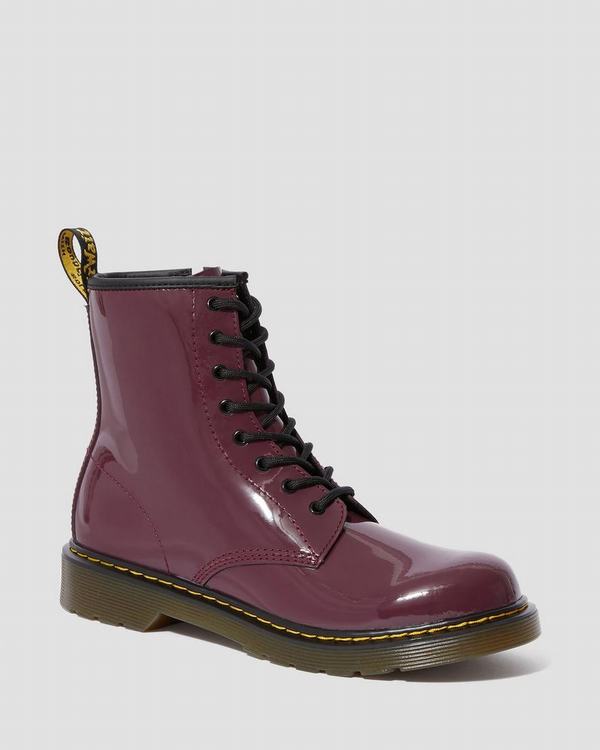 Dr Martens Dětské Kotníkové Boty Youth 1460 Patent Fialové, CZ-627093